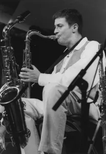 1995 Prints: Dave O'Higgins, Brecon Jazz Festival, 1995. Creator: Brian Foskett