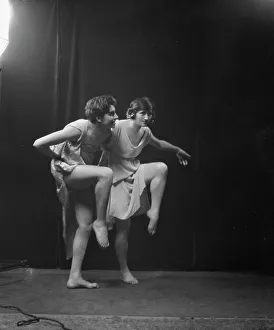 Stealth Prints: Davenport, Margery, Miss, and unidentified dancer, not before 1917. Creator: Arnold Genthe