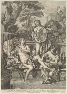 Combing Prints: David and Bathsheba, 1680-1743. Creator: Robert van Audenaerde