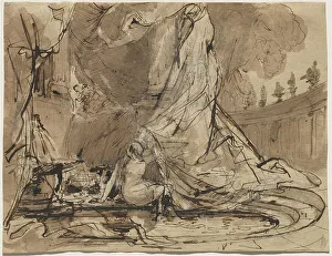 Bathsheba Prints: David and Bathsheba, 1825/1828. Creator: Karl Blechen