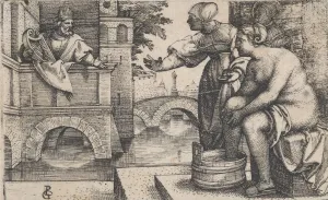 Jews Gallery: David and Bathsheba. Creator: Georg Pencz