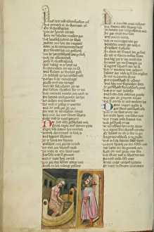 Bathtub Prints: David and Bathsheba; Weltchronik, about 1400-1410. Creator: Unknown