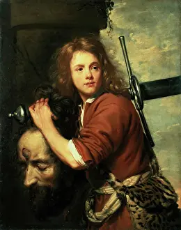 Decapitation Prints: David Bearing the Head of Goliath, 1643. Creator: Jacob van Oost the Elder