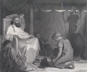 Goliath Prints: David Brought Before Saul, from The Art Journal, opposite p. 100, April 1871
