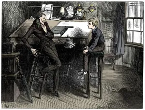 David Copperfield and Uriah Heep, 1912. Artist: Frederick Barnard