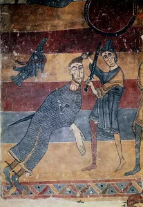 David and Goliath, c1130. Artist: Master of the Last Judgement David and Goliath, c1130. Artist: Master of the Last Judgement