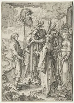 David with the Head of Goliath, 1620s-1630s. Creator: Pieter Serwouters (Flemish, 1586-1657)