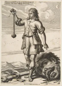 David with the Head of Goliath, 1651. Creator: Abraham Bosse David with the Head of Goliath, 1651. Creator: Abraham Bosse