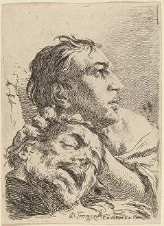Paul Troger Prints: David with the Head of Goliath, 1720s. Creator: Paul Troger