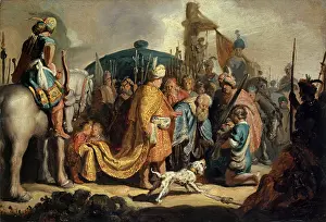Rembrant Van Rijn Prints: David with the Head of Goliath before Saul, 1627. Creator: Rembrandt Harmensz van Rijn
