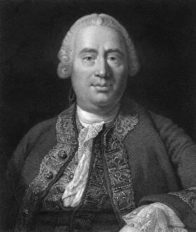 Holl Gallery: David Hume, 18th century Scottish philosopher, economist and historian, (1845). Artist: W Holl