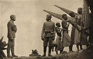 Henry Stanley Prints: David Livingstone memorial in Blantyre; Livingstone bidding farewell to Stanley