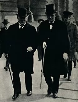 Bowler Hat Collection: With David Lloyd George, 1917, (1945). Creator: Unknown