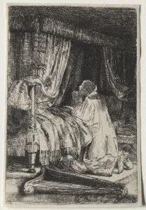David in Prayer, 1652. Creator: Rembrandt van Rijn (Dutch, 1606-1669)