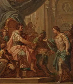 David and Saul. Study, early-mid 18th century. Creator: Sebastiano Conca