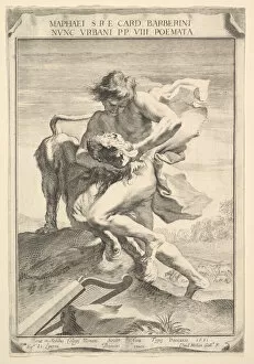 Bernini Gianlorenzo Gallery: David Strangling the Lion, 1631. Creator: Claude Mellan
