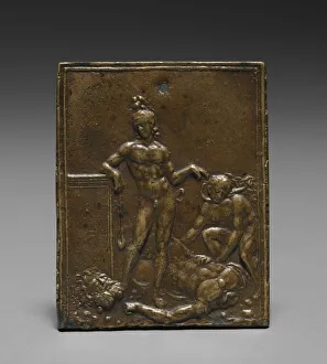 David Triumphant over Goliath, late 1400s - early 1500s. Creator: Moderno (Italian, 1467-1528)