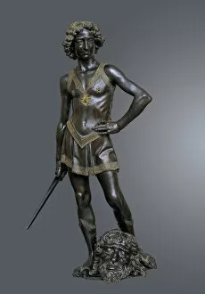Bronze Gallery: David Victorious over Goliath, ca 1470. Creator: Verrocchio, Andrea del (1437-1488)