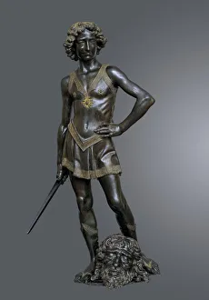Fight Collection: David Victorious over Goliath, ca 1470. Creator: Verrocchio, Andrea del (1437-1488)