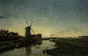 Windmill Prints: Dawn. View near Amsterdam, 1878. Creator: Gabriel, Paul Joseph Constantin (1828-1903)