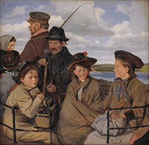 In the day car. The artist's nephew, 1898-1902. Creator: Hans Smidth