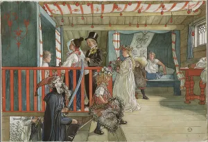 A Day of Celebration. From A Home (26 watercolours), 1895. Creator: Carl Larsson