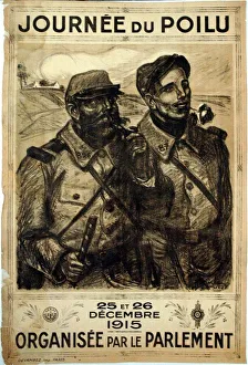 Holding In Mouth Prints: The Day of the Doughboy, 1915. Creator: Theophile Alexandre Steinlen