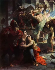 Brullov Gallery: The Last Day of Pompeii, 1833, detail, (1965). Creator: Karl Briullov