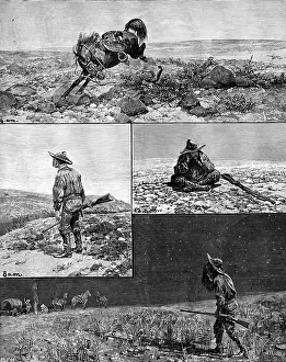 Nevada United States Of America Prints: A day's antelope-hunting in Nevada, North America, 1890. Creator: Unknown