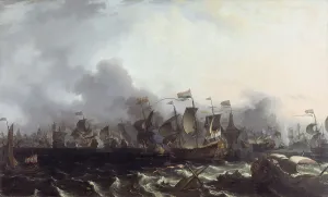 Ludovicus Backhuysen Prints: The Four Day's Battle, 11-14 June 1666, 1666-1708. Creator: Ludolf Backhuysen I