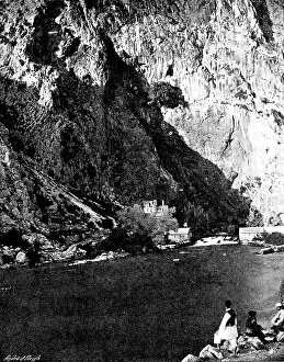 Springs Prints: Ten Days in Bosnia: the source of the Bouna, 1895. Creator: Andre & Sleigh