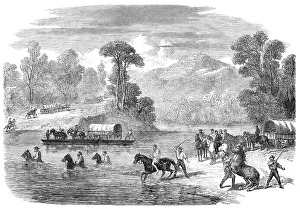 The Last Days of the Confederate Government...crossing the Pe-Dee River, North Carolina, 1865. Creator: Unknown