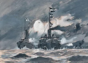 Sea Battle Prints: The last days of the cruiser Kaiserin Elisabeth in the fight against Japanese superiority