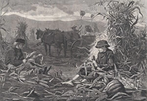 The Last Days of Harvest (Harpers Weekly, Vol. XVII), December 6, 1873. Creator: Unknown