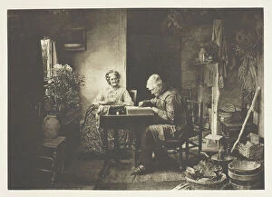 Elderly Gallery: When the Days Work is Done, 1877, printed January 1890. Creator: Henry Peach Robinson