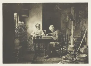 Mending Collection: When the Days Work is Done, 1877, printed January 1890. Creator: Henry Peach Robinson
