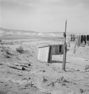 Basement Prints: The Dazey place, Homedale district, Malheur County, Oregon, 1939. Creator: Dorothea Lange