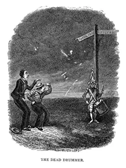 Supernatural Prints: The Dead Drummer, 1840. Artist: George Cruikshank