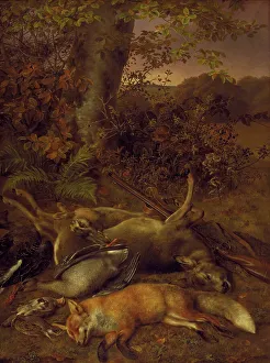 Dead Animal Prints: Dead game, 1846. Creator: Johan Laurentz Jensen