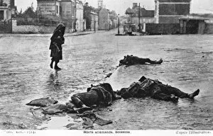 Aisne Gallery: Dead German soldiers, Soissons, France, 1914