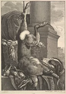 Hollar Collection: The Dead Hare, 1649. Creator: Wenceslaus Hollar