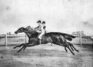 Finishing Line Prints: Dead-Heat between Lanercost and Beeswing, 1835-1850, (1911)