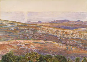 Hunt William Holman Prints: The Dead Sea from Siloam, 1861. Creator: William Holman Hunt