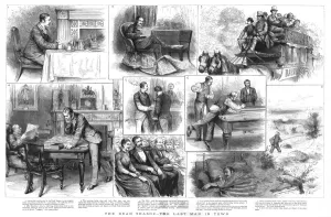 Bachelor Prints: The Dead Season--The Last Man in Town, 1888. Creator: G Durand