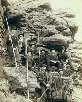 Grabill Prints: Deadwood Central RR Engineer Corps, 1888. Creator: John C. H. Grabill