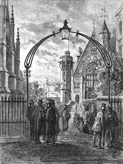 Westminster Abbey Collection: Deans Yard, Westminster, 1872. Creator: Gustave Doré