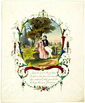 Valentines Day Gallery: Dearest Tis Sweet to Loving Hearts (valentine), 1840 / 60. Creator: George Kershaw