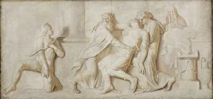 Abildgaard Nicolai Abraham Prints: Death of Achilles by Paris Arrow, 1794-1798. Creator: Nicolai Abraham Abildgaard