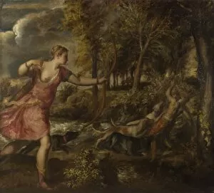 Actaeon Gallery: The Death of Actaeon, ca 1559-1575. Artist: Titian (1488-1576)