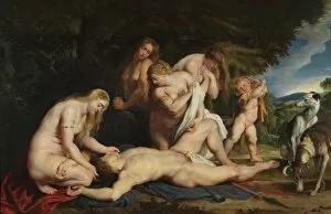 Images Dated 7th December 2017: The Death of Adonis (Venus Mourning Adonis), ca 1614